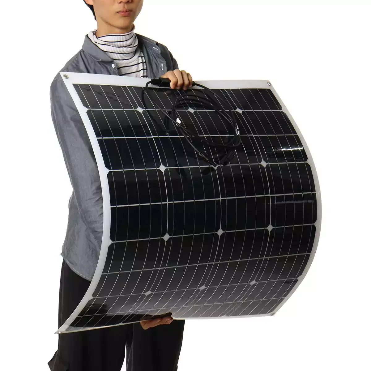 

Гибкая монокристаллическая солнечная панель 18 в 1000 Вт для автомобиля/лодки/дома, солнечная батарея может заряжать водонепроницаемую солне...
