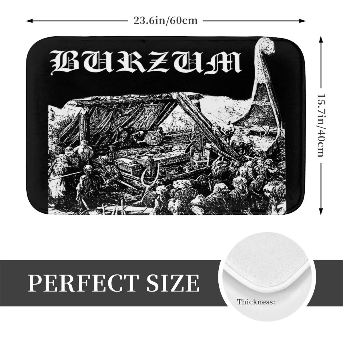 Чехол Burzum Hvis Lyset Tar Oss дизайн индивидуальный ковер 40x60 см полиэстеровые коврики в