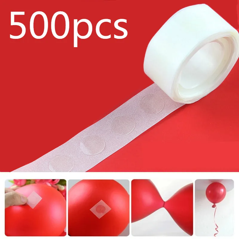 

500 Points Balloon Attachment Glue Dot Attach Balloons To Ceiling Or Wall Balloon Stickers Birthday Party Wedding Dress Wholesal