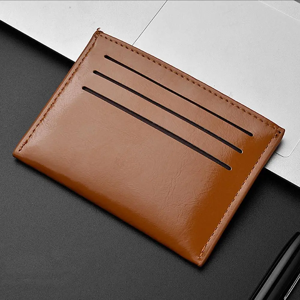 

Simple Sweet Solid Color Classic Elegant PU Leather Money Bag Men Coin Purse Purse Wallets Korean Card Holder