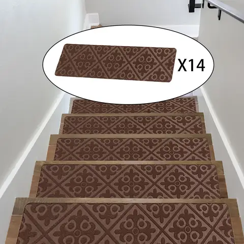 Ковровые ступени лестницы набор из 14 ковриков моющиеся лестничные дорожки для