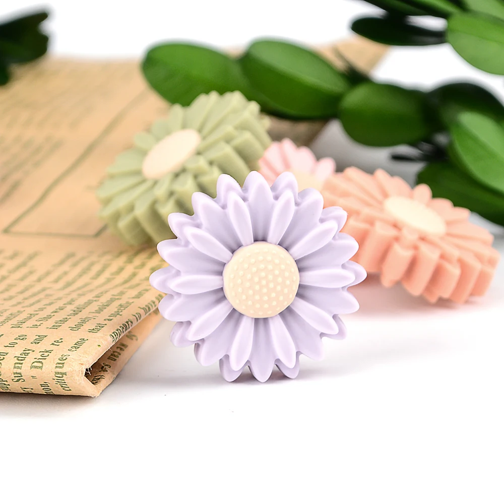 5 шт./партия, силиконовые бусины для прорезывания зубов, 22 мм