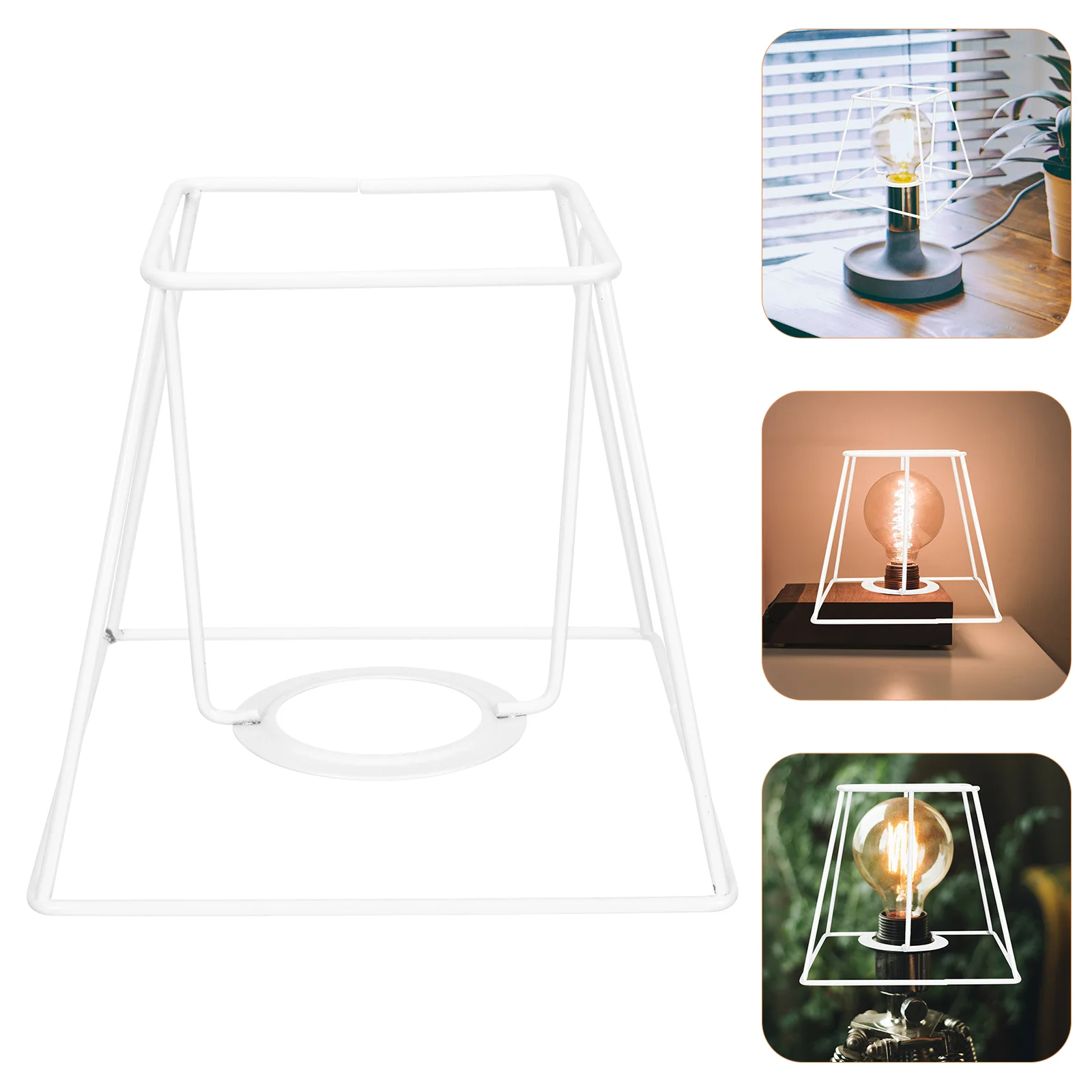 

Light Lamp Shade Bracket Table Iron Lampshade Cover Chandelier Diy Covers Hollow Frame Shades Ceiling Metal Holder Lantern