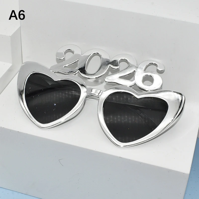 2026 Number Eyeglasses Happy New Year Glasses Diamond Glitter Sunglasses Cosplay Prop Xmas Party Decoration Funny Glasses
