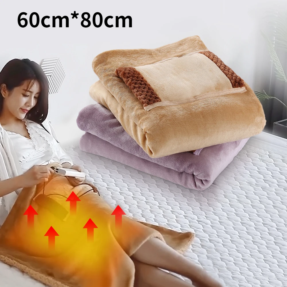 

60*80cm USB 5V Electric Blanket Soft Thicker Heater Bed Warmer Machine Washable Thermostat Electric Heating Mat For Home Office