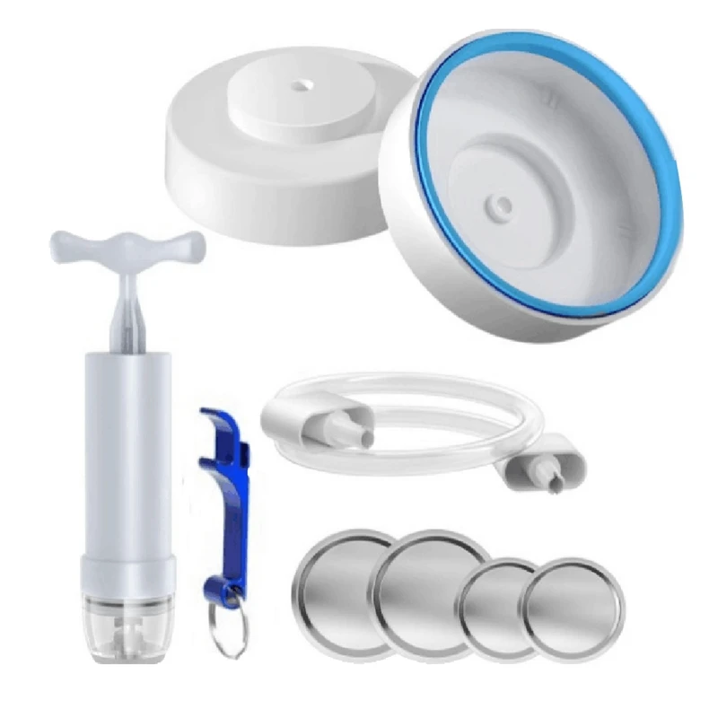 

Mason Jar Sealer And Accessory Hose Compatible With Vacuum Sealer,With A Manual Portable Vacuum Pump And Can Opener