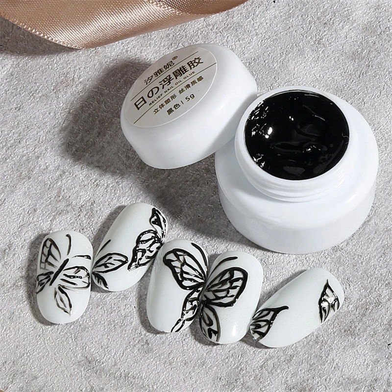Гель для рисования ногтей 5 мл белый гипсовый Гель-лак 3D-моделирования пластырь