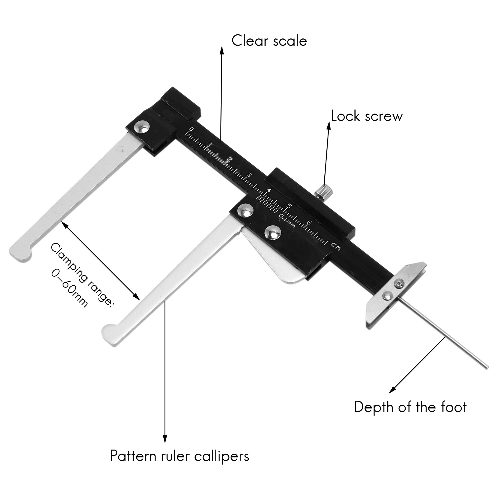 Толщиномер ротора дискового тормоза 0-60 мм измерительный микрометр инструмент