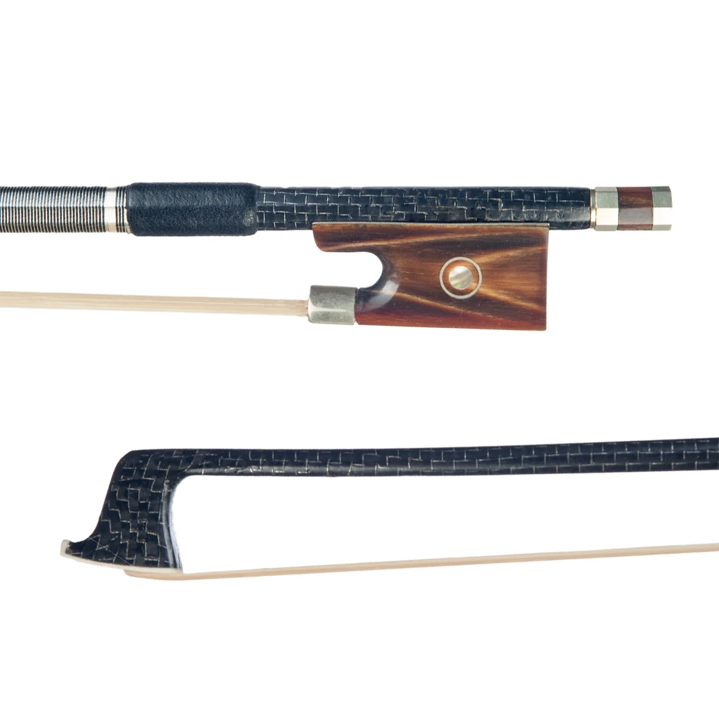 Mugig Silver Silk Braided Carbon Fiber Bow Master Carbon Fiber Bow Fiddle/ Violin Bow Well Balance enlarge