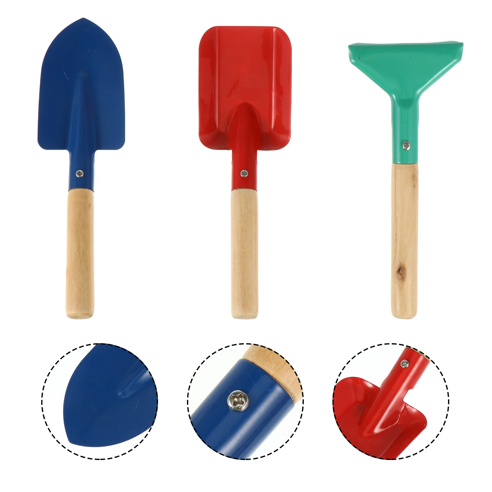 

3 Pcs Kids Garden Tools Beach Shovel Set Planting Tools Rake for Children
