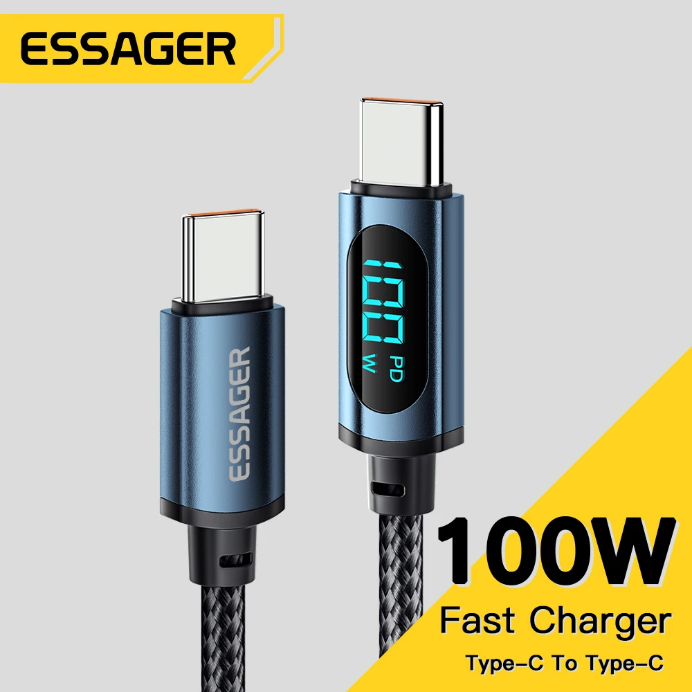 Кабель зарядный Essager PD 100 Вт с USB Type-C на USB C 7A