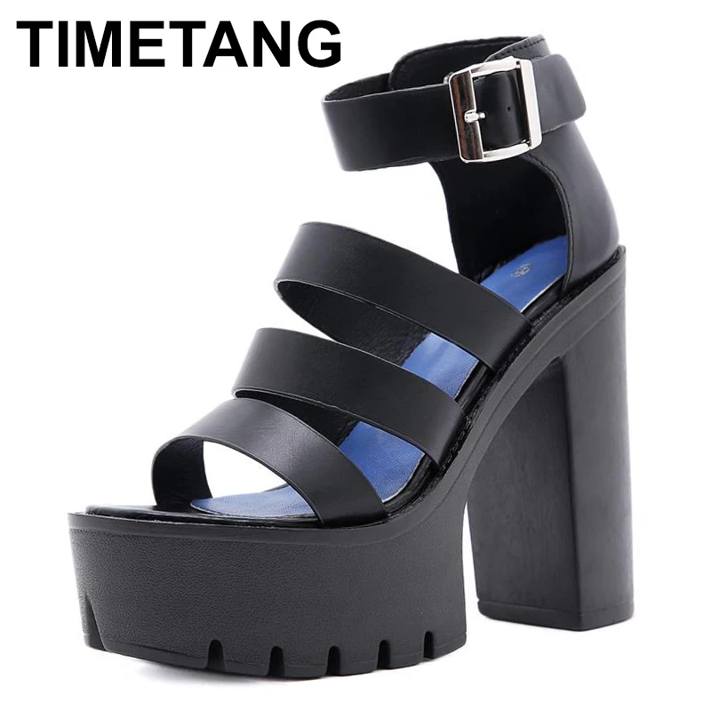 

Women's Platform Chunky High Heels Sandals Sexy Solid Strappy Open Toe Buckle Strap Pumps Versatile & Cool Sandals Party