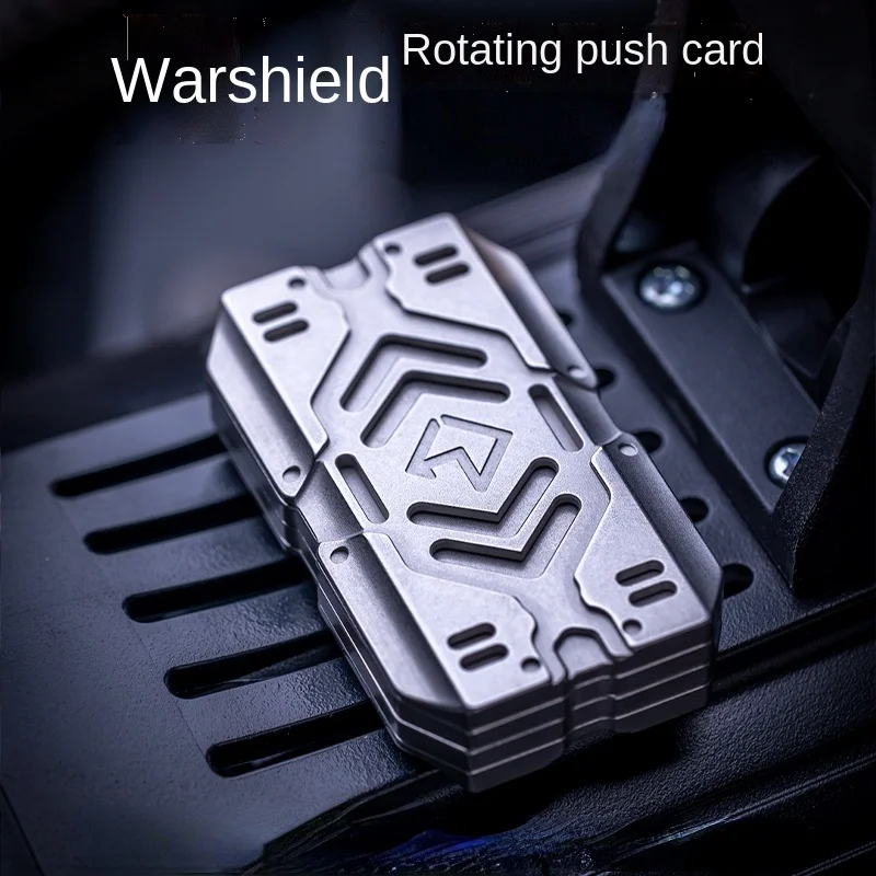 EDC Original Push Brand Battle Shield Stainless Steel Push Card Multi-Direction Push Card Hand Spinner Push Card Toy