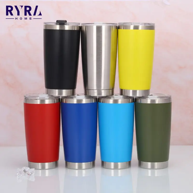 20oz Thermal Beer Cup Tumbler Double Wall Vacuum Insulated Mug For Tea Coffee Vacuum Insulated Leakproof Water Bottle Drinkware