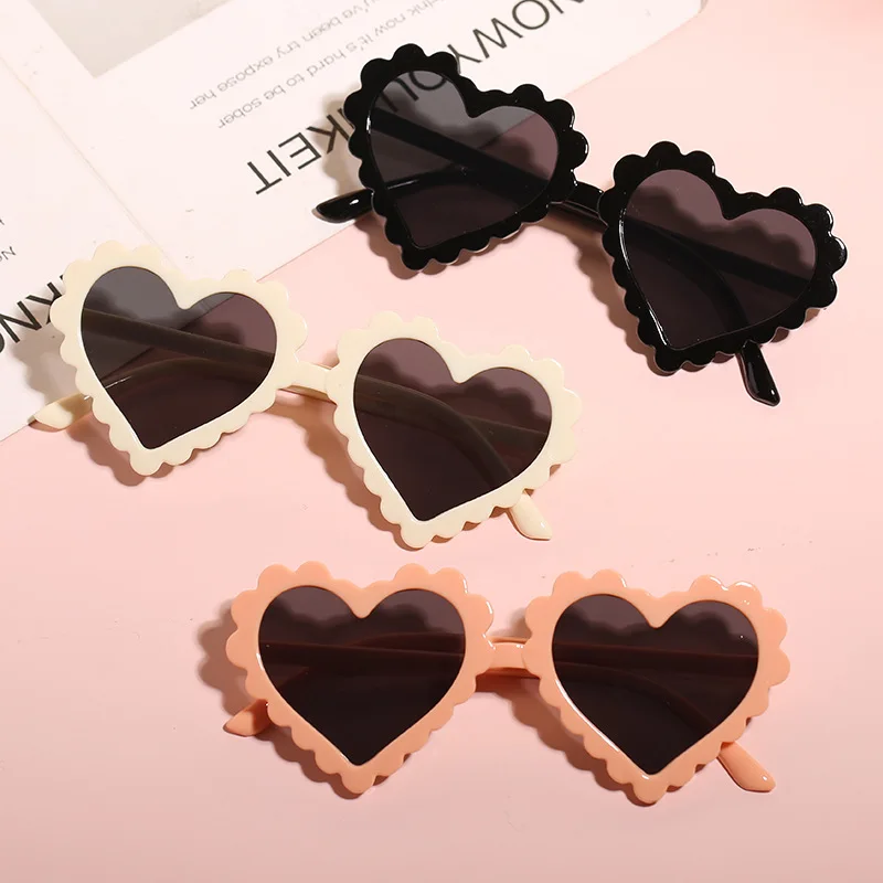 Детские Модные солнцезащитные очки с надписью Love Heart женские из смолы летние