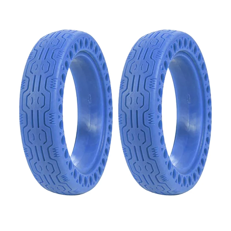 

Tire Replacement Rubber Solid Tire Front/Rear Tire Replacement Wheels Honeycomb Tires for Scooter for Xiaomi M365 Blue