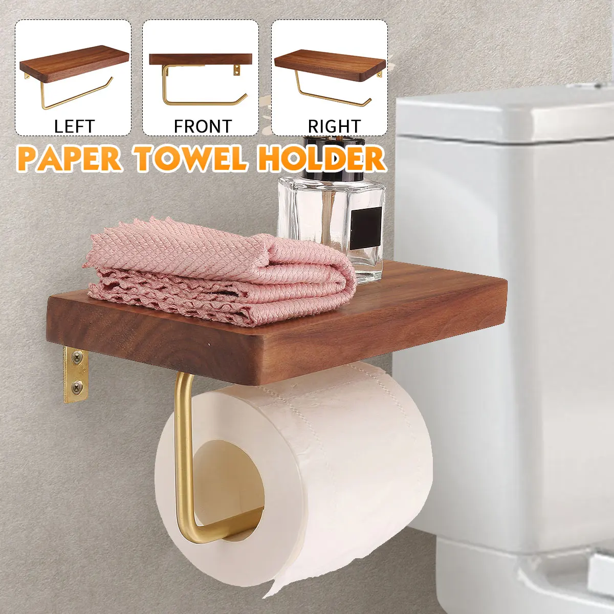 

Держатель для рулона унитаза, латунный держатель для туалетной бумаги, настенный держатель для бумажных полотенец