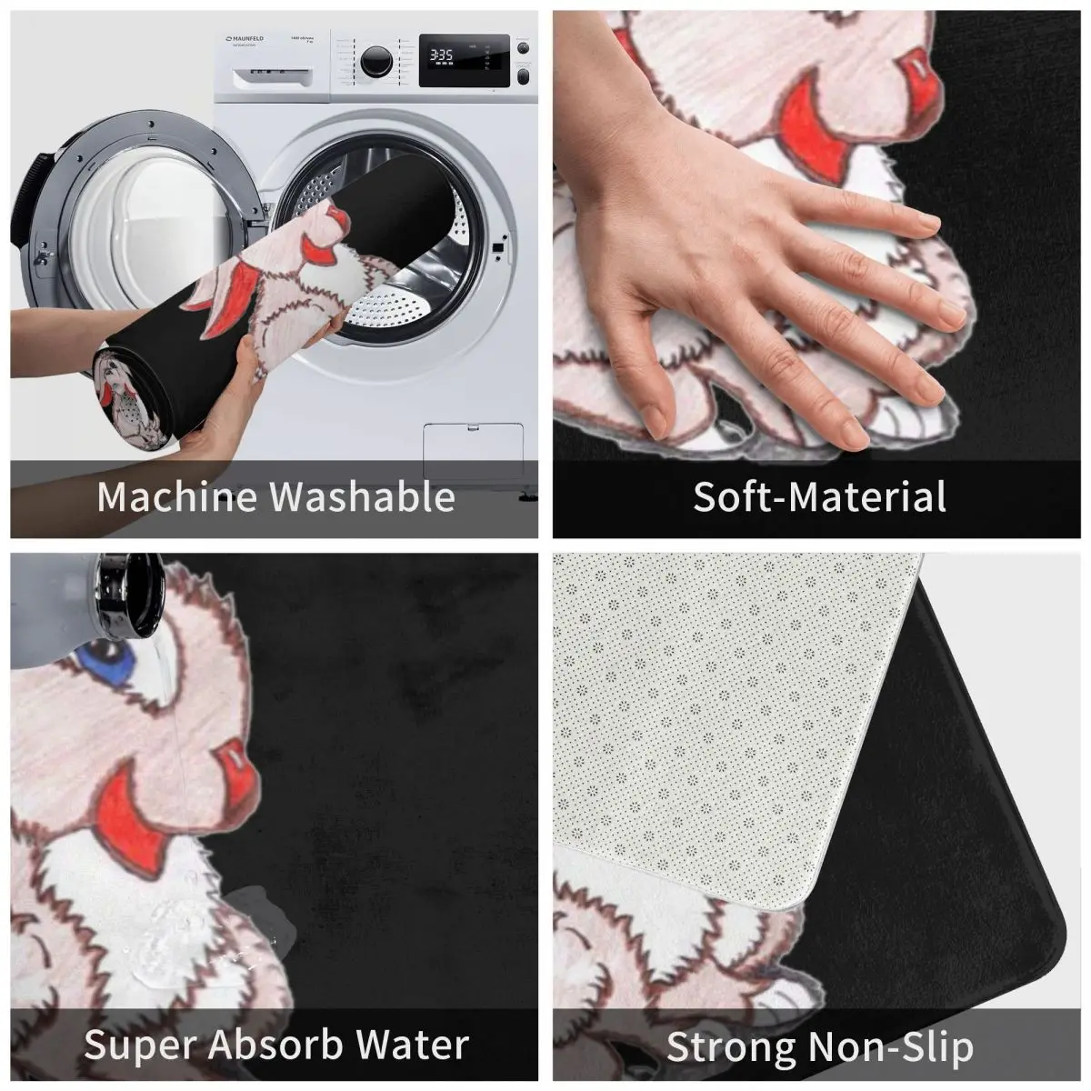 Милый ковер в виде кролика животного для украшения входа гостиной дома кухни