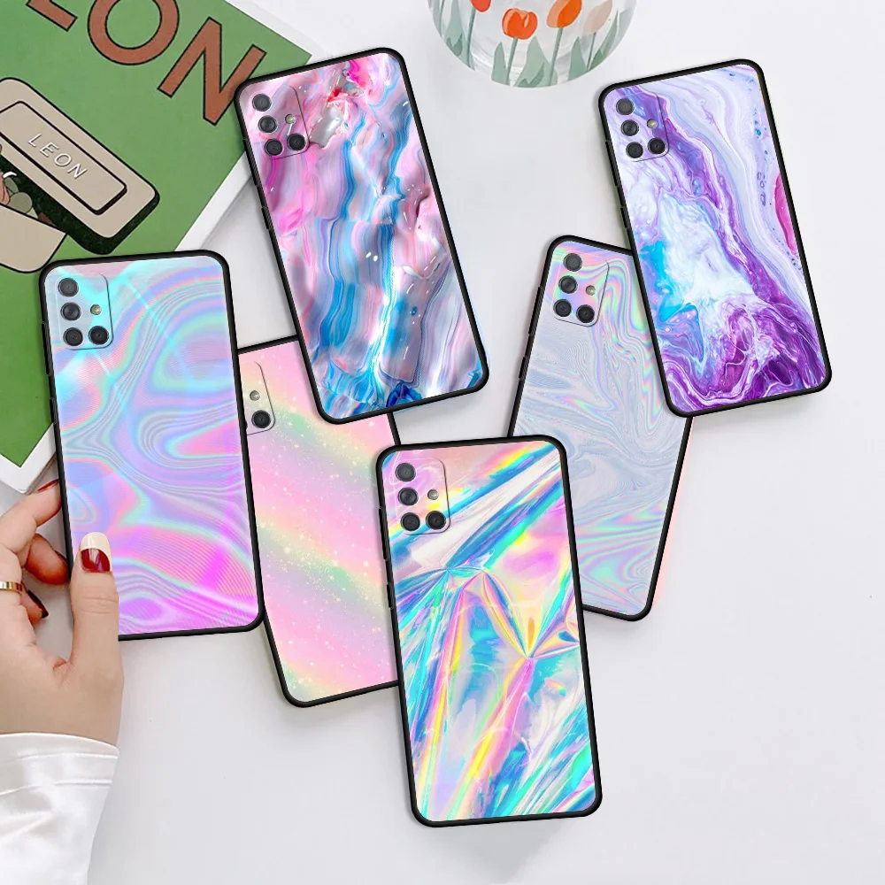 Пастельный металлический чехол Tumblr для Samsung Galaxy S20 S21 S22 S10 S8 S9 Plus Note Ultra 10 Lite черный