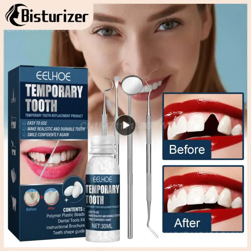 

Falseteeth Teeth Solid Glue Fangs Fake Tooth Dentures Props Temporary Filling Teether Costume Party DIY Decorations Denture Care