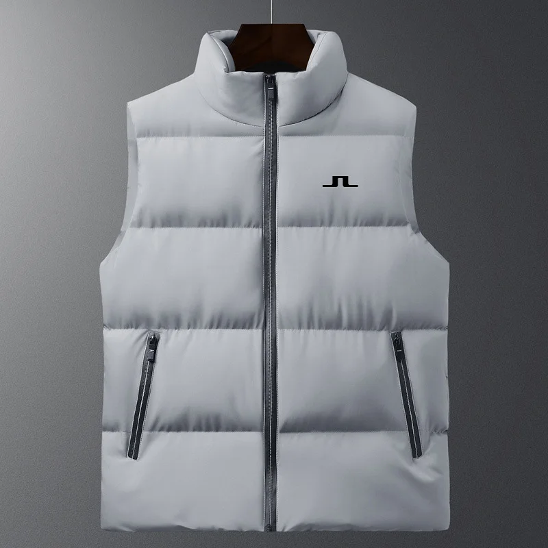 2022 New Autumn Winter Men Golf Jacket Fashion Trend Zipper Vest Down Jacket Male Windproof Warm Vest Jacket Golf Clothing
