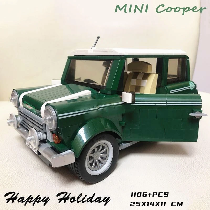 

Забавные кубики MINI Cooper, образовательные кубики MK VII, 1079 шт., игрушки для детей, подарки irthday, совместимы с 10242