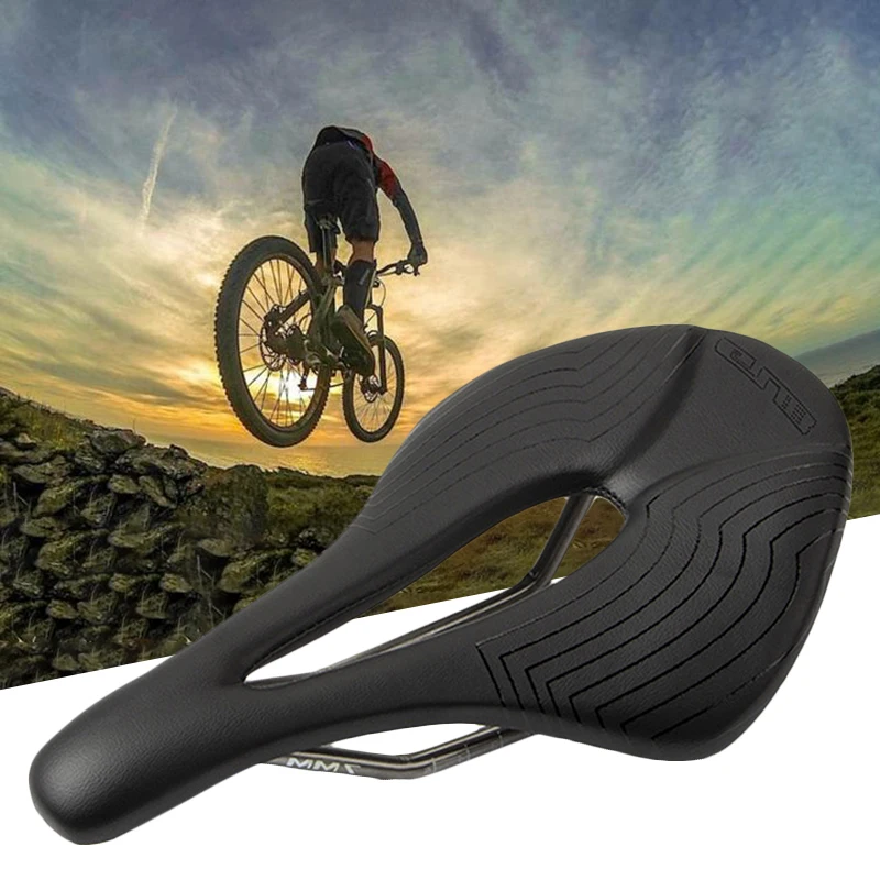 

1183 Microfiber Leather Seat Cushion Mountain Road Bike Seat Hollow Breathable Comfortable Seat Universal Carbon Fiber Seat