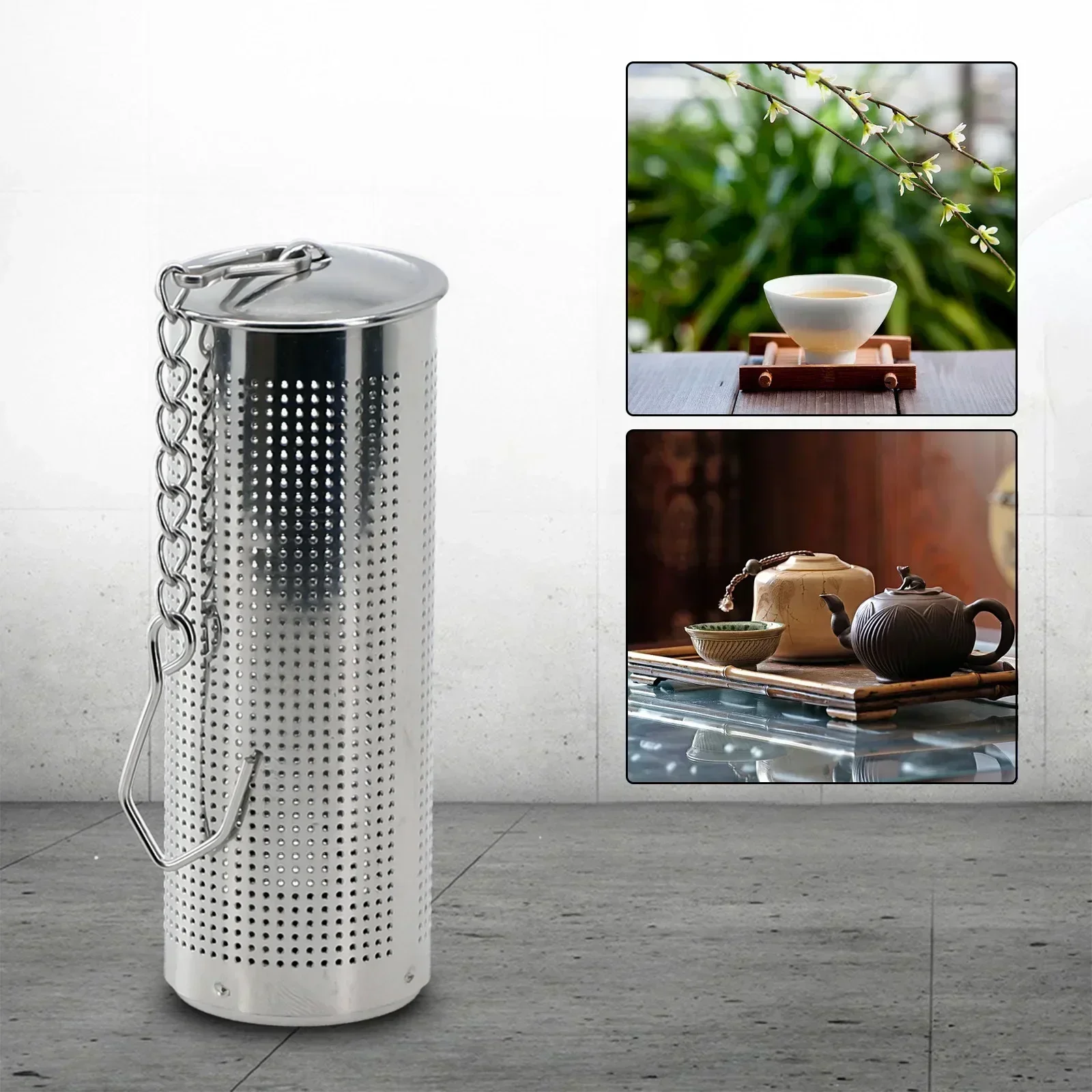 Сетчатые фильтры из нержавеющей стали с цепочкой и крючком для чая