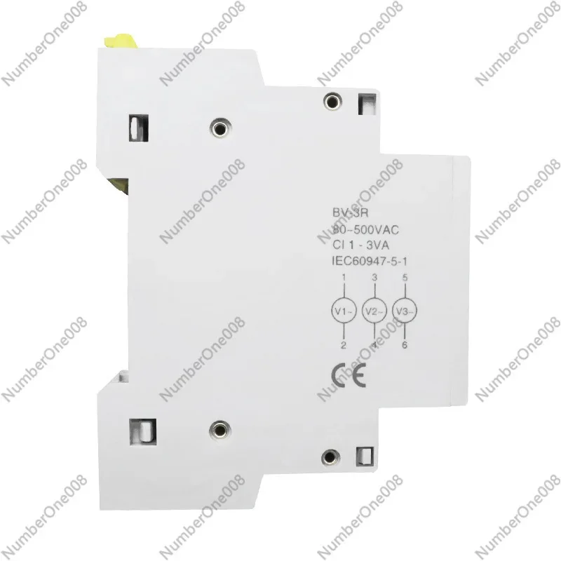 Taiye BV-3R Рельсовый трехфазный вольтметр переменного тока Мини-модульный индикатор