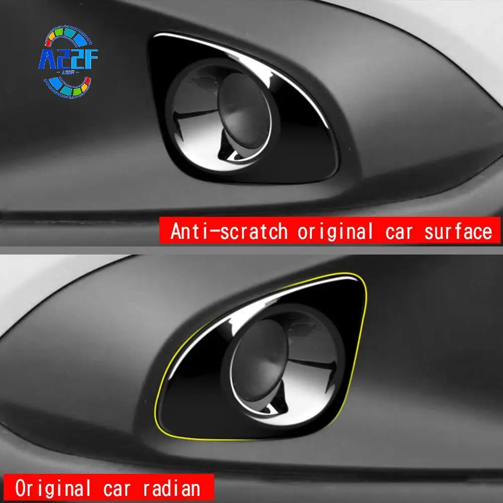 

A22F-для Toyota Corolla Cross 2021 2022, глянцевая черная передняя противотуманная фара, крышка лампы, накладка, декоративная рамка противотуманной фары