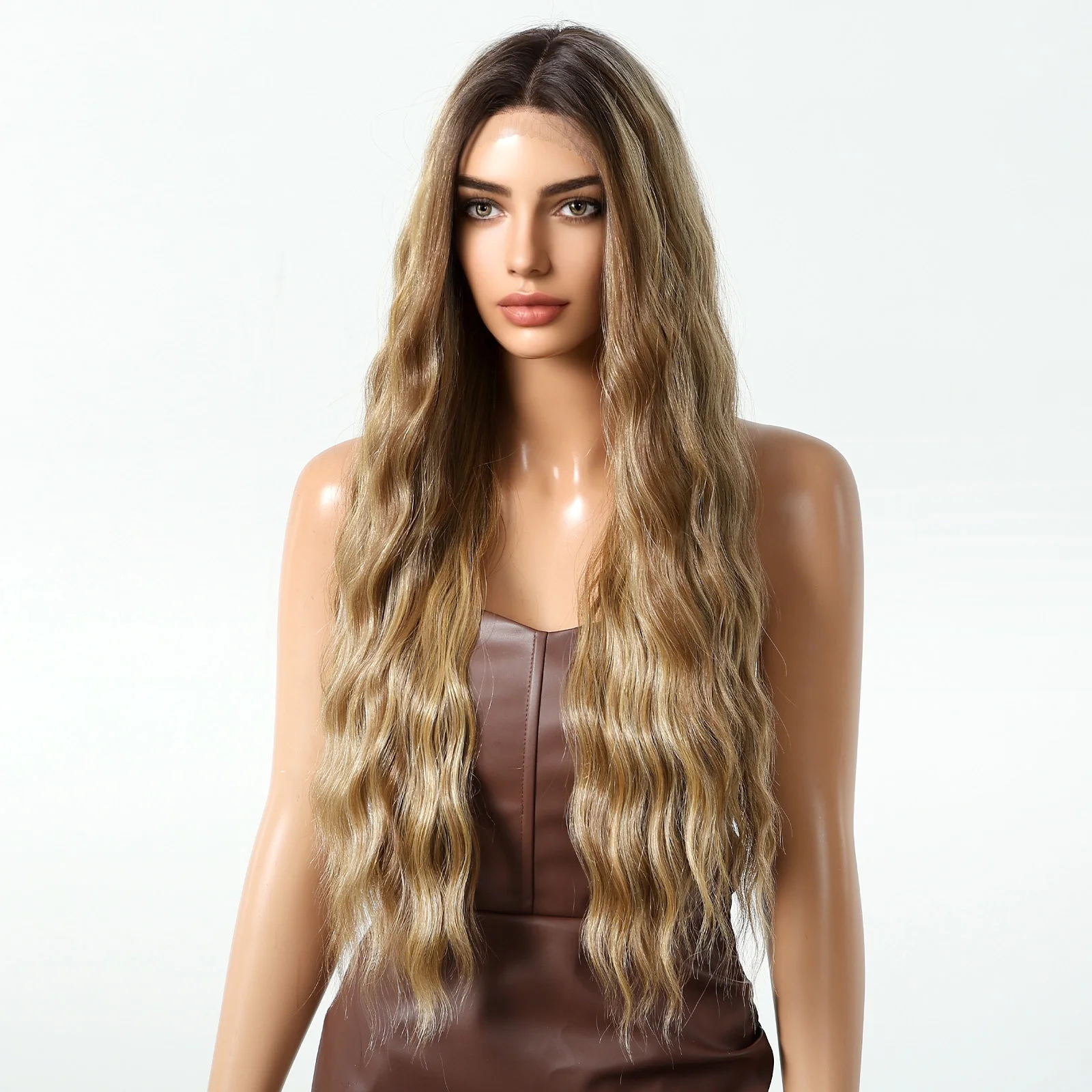 Парики CharmSource со шнуровкой спереди блонд коричневый Синтетические длинные