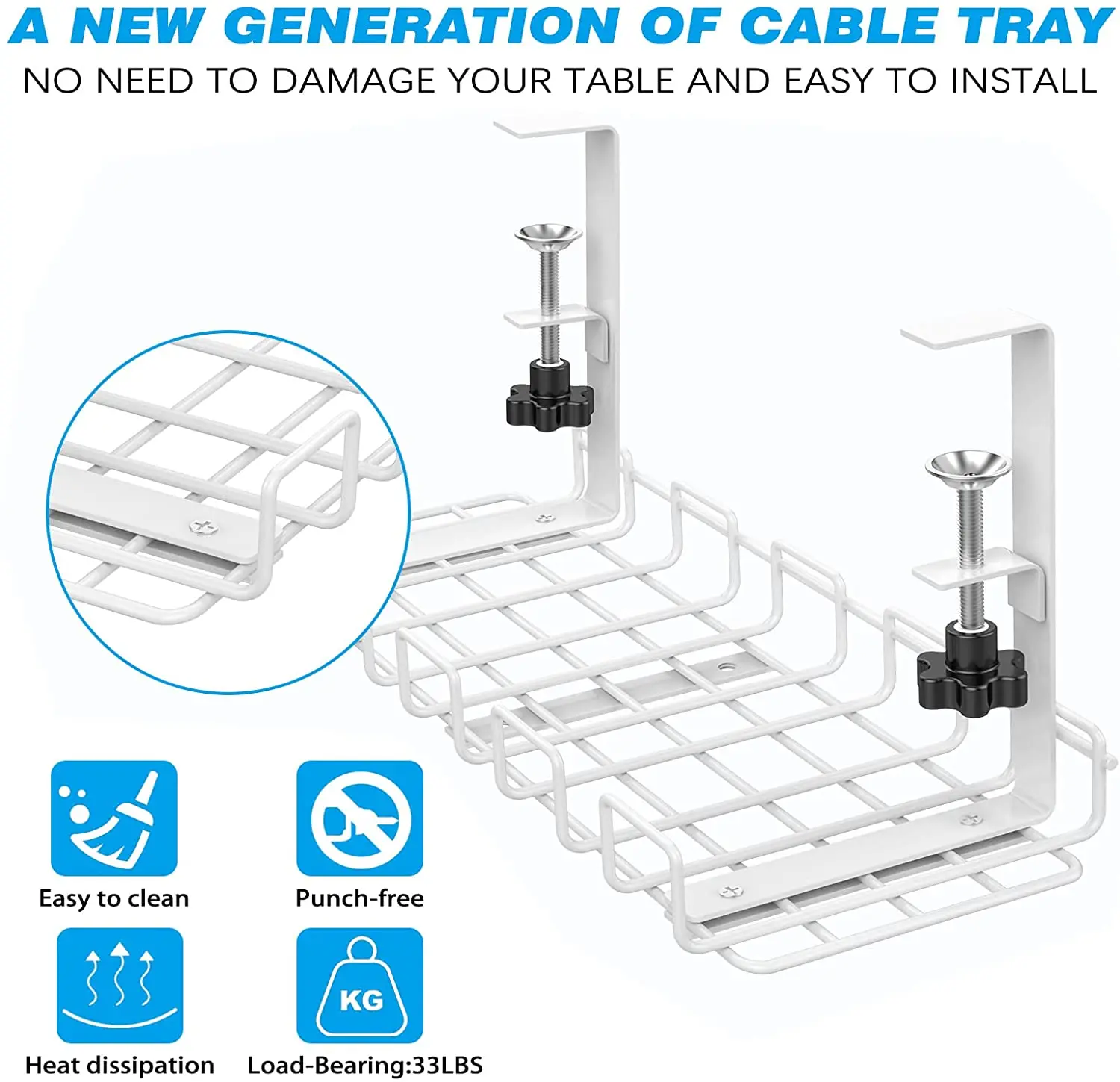 Управление кабелями под настольным лотком органайзер для шнура 15 75 дюйма столом