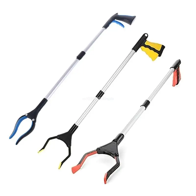 

Foldable Long Trash Clamps Grab Pick Up Tool Curved Handle Garbage Clip Portable Pickup Tool Dropship
