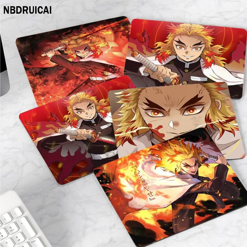 

Demon Slayer Rengoku Kyoujurou Rubber Small Keyboard Mat Table Mat Students Gabinete PC Gamer Desktop Mouse Pad