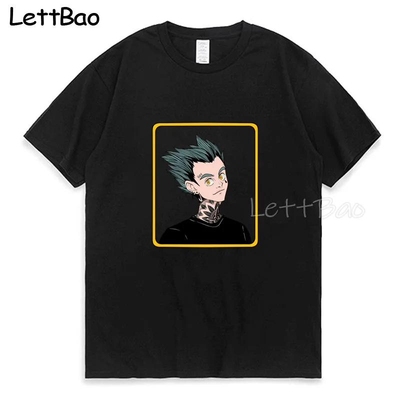 

Мужская футболка Bokuto Kotaro с японским аниме Kawaii Мультфильм готика графика футболка оверсайз манга Харадзюку унисекс Топы Футболка с круглым ...