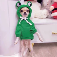 2021 new chihuahua dog dog hoodie frog elk design super cute pet clothing sphinx cat sweater winter yorkshire terrier clothes