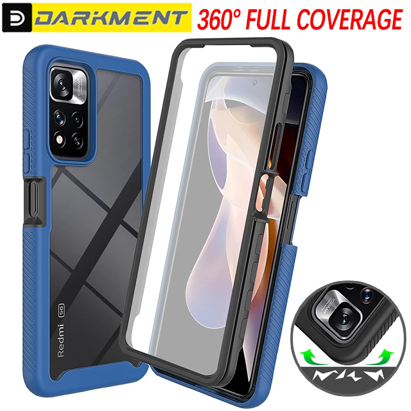 

Double Sided Protection Transparent Case For Xiaomi Redmi 10A 10C 10 9A 9C Note 11 10 S 9 Pro Plus 11S 11T 10S Solid Color Cover