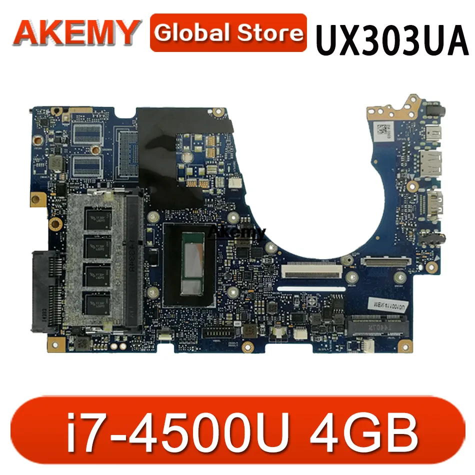 

Материнская плата для ноутбука ASUS UX303UA UX303U UX303UB U303U протестированная материнская плата ok GM 4 Гб RAM i7-4500U CPU