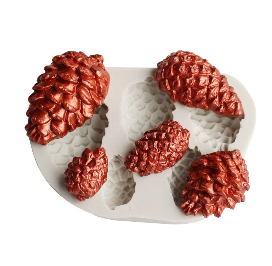 

3D Christmas Pine Cones Silicone Mold Kitchen Resin Baking Tool Dessert Chocolate Lace Decoration DIY Cake Pastry Fondant Mould