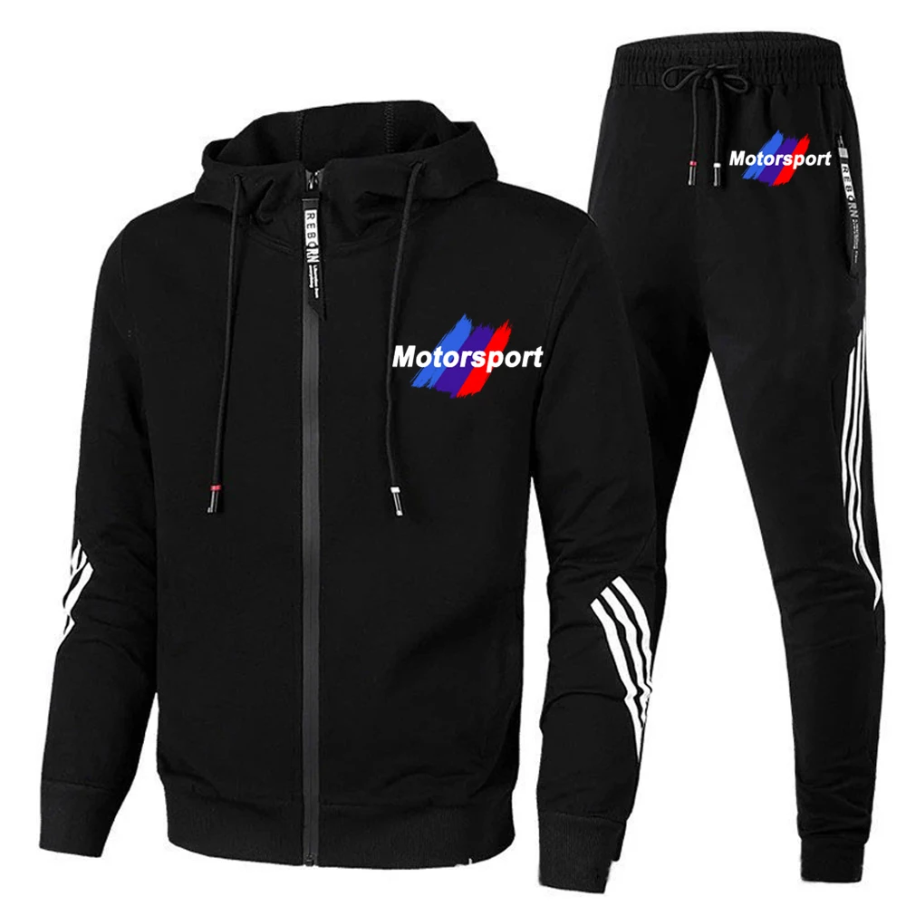 FOR F700GS F750GS F800GS F850GS R1200 Men's Casual Sports Suit Zipper Hooded Jacket + Pants Tracksuit Sweatshirt Casual Male Set