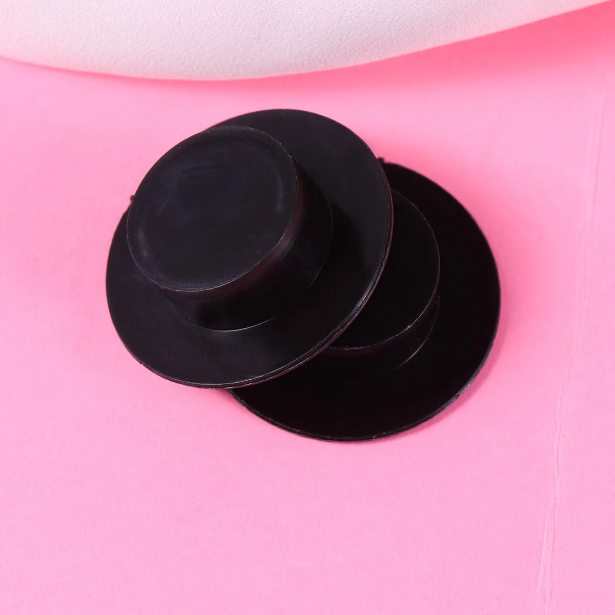 

50pcs Handcraft Mini Clown Hat Decoration Christmas Decorative Plastic Hat DIY Material Size M(Black)