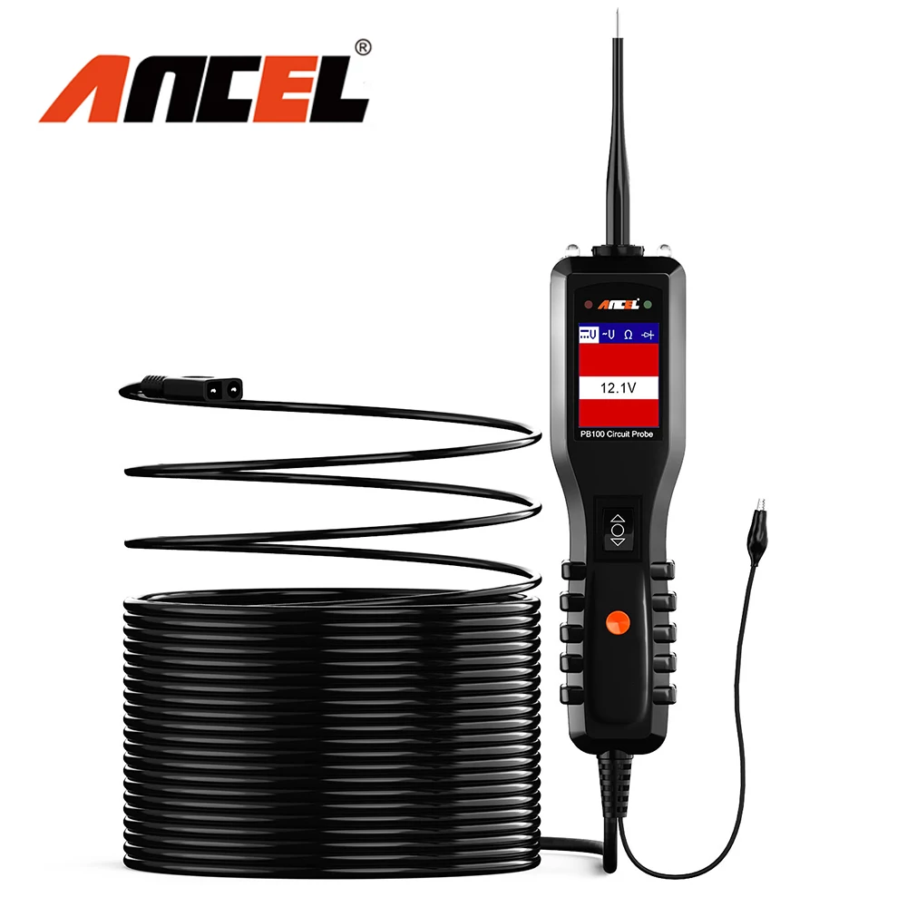ANCEL PB100 автомобильный силовой зонд тест er 12V 24V Автомобильный Электрический тест набор инструментов переменного тока постоянного тока сопротивление короткого искателя