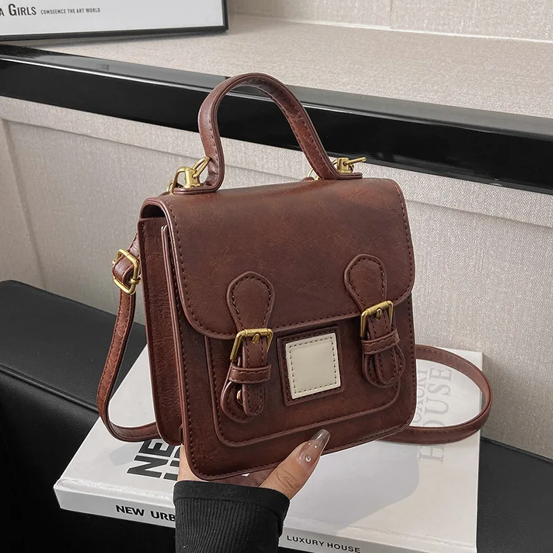 

Модная универсальная сумка-мессенджер, Высококачественная Ретро сумка на плечо, Осень-зима, новая женская сумка, маленькая квадратная сумк...