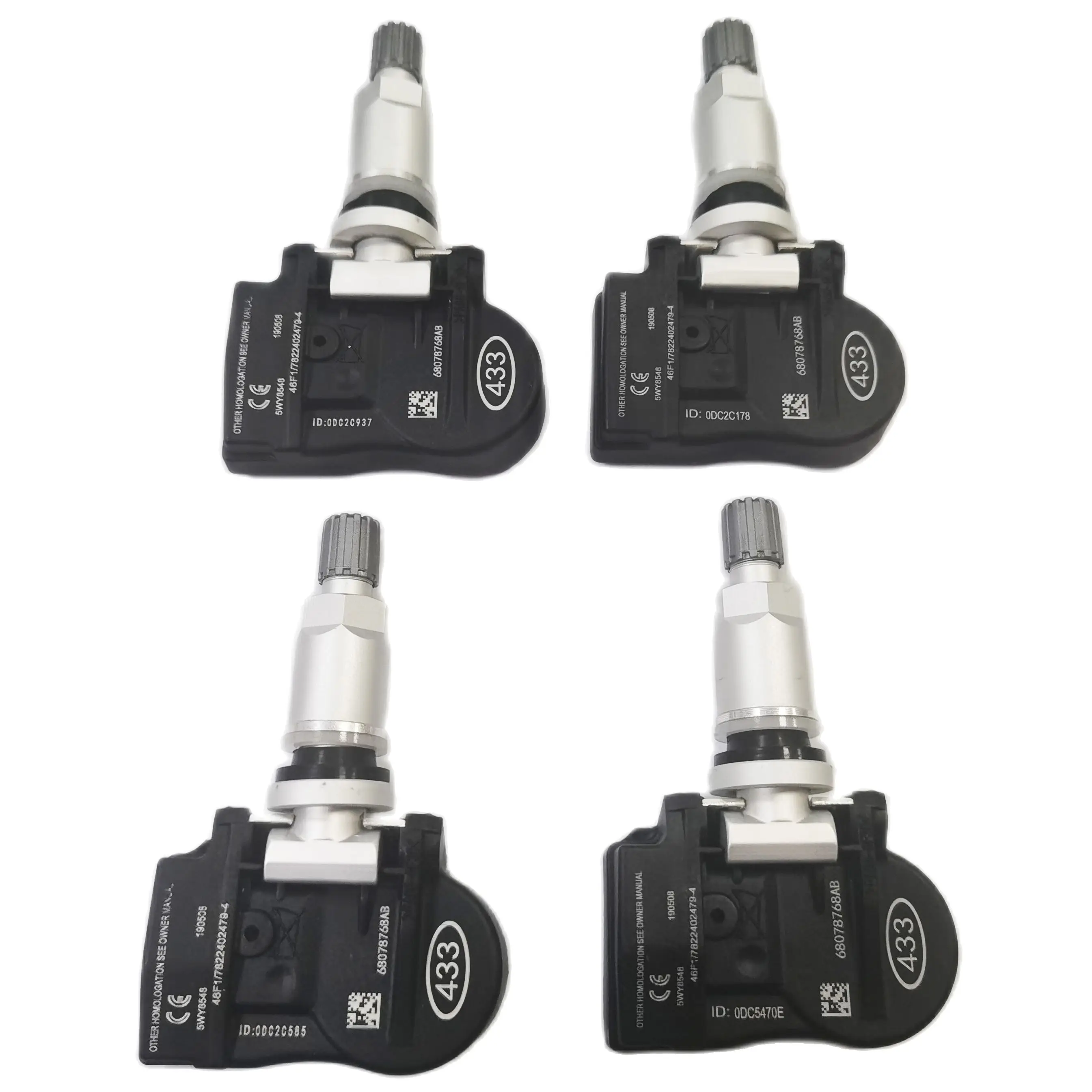 Датчик давления в шинах 68078768AB, 433 МГц, подходит для Chrysler Dodge Journey TPMS 56029527AA, 4 шт. Датчик давления в шинах 68078768AB, 433 МГц, подходит для Chrysler Dodge Journey TPMS 56029527AA, 4 шт.