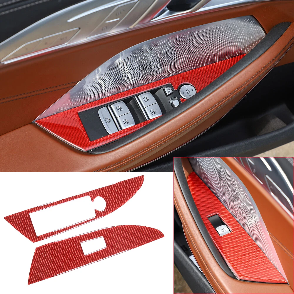 

for BMW 8 Series 2Door G14 G15 2019-22 Door Window Lift Switch Button Panel Cover Decoration Soft Carbon Fiber Accessories LHD