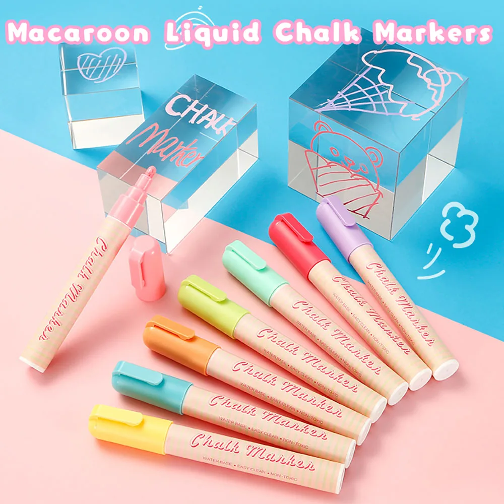 

8 Color 6mm Liquid Chalk Erasable Highlighter Fluorescent Marker Pen,For Whiteboard Graffiti LED Advertisement Chalkboard