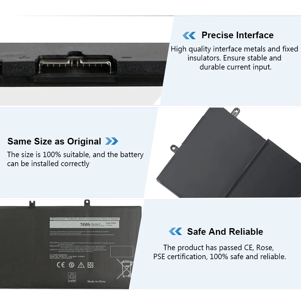 LISCN Y9M6F 08K84Y Аккумулятор для ноутбука Dell Alienware M15 R2 P87F M17 P41E серии C7XD9 R4958W P41E001 P87F001 11 4 В