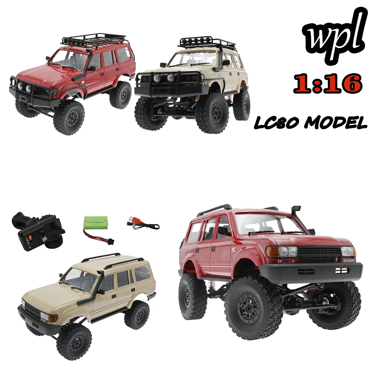 Модель радиоуправляемого автомобиля Wpl C54 C54-1 1/16 модель Lc80 2 4g 4x4 внедорожник