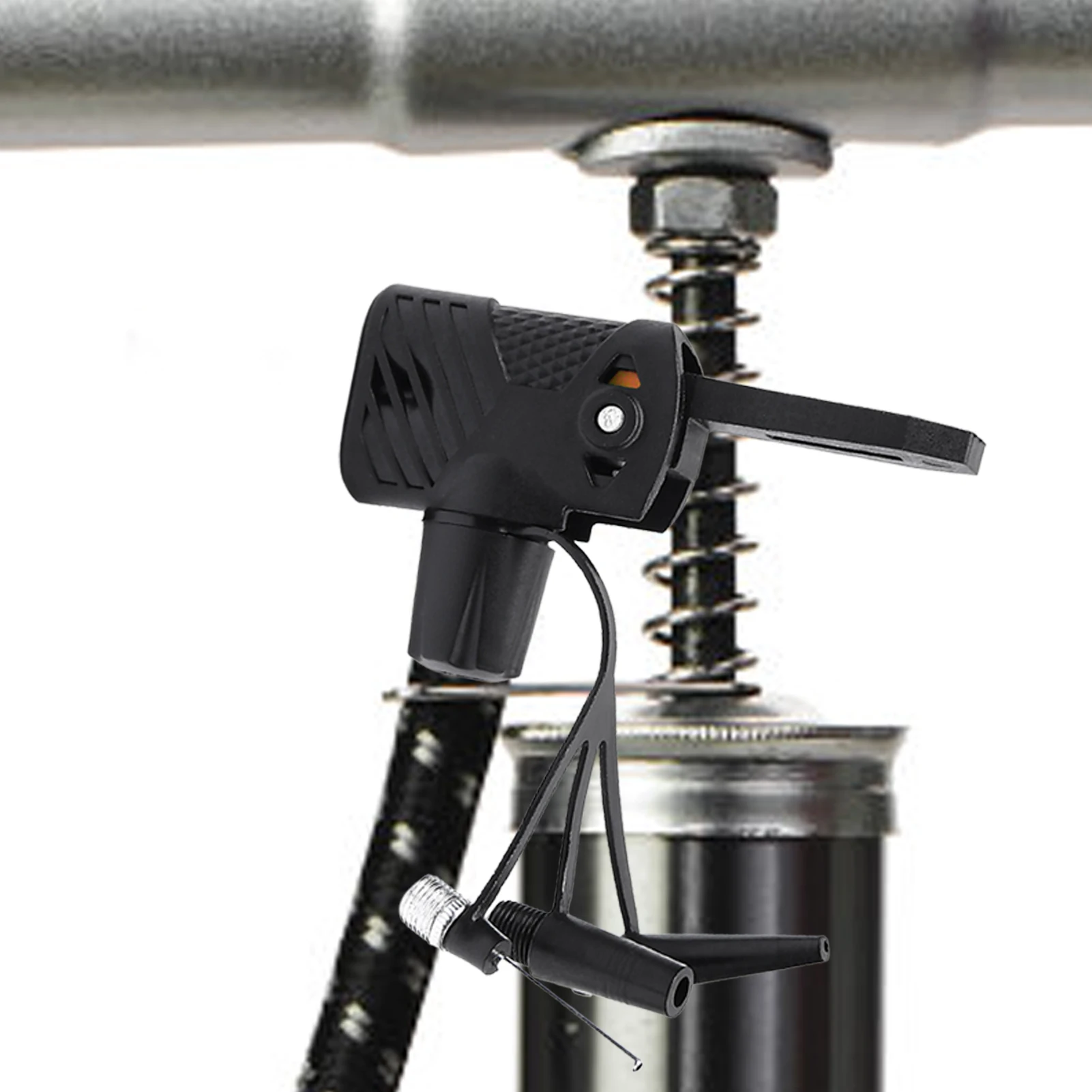 

Dual Head Bike Pump Head Floor Pump Dual Head No Leakage Inflator Compressor Pump Tool For Presta Schrader And English Valve