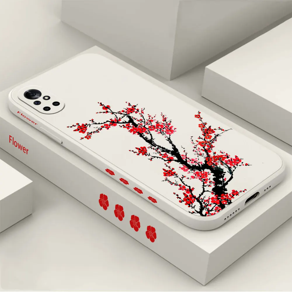 

Plum Flower painting Phone Case For Huawei NOVA 10 10SE 9SE 8 8SE 7 7SE 6 6SE 5 5I 4 3 3I 2 2S PRO PLUS 4G 5G Cover Funda Cqoue
